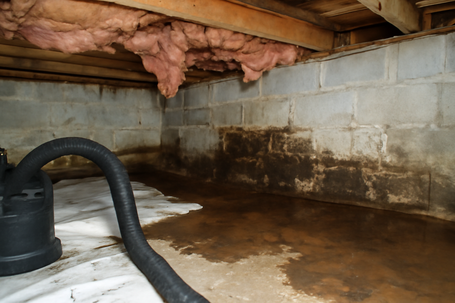 Crawl Space Water Removal in Phelps, NY