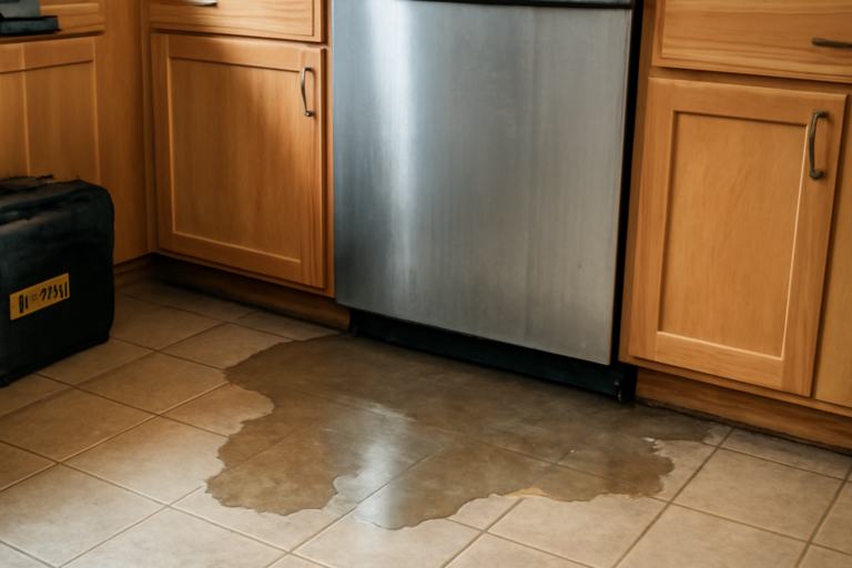Dishwasher Leak Water Removal